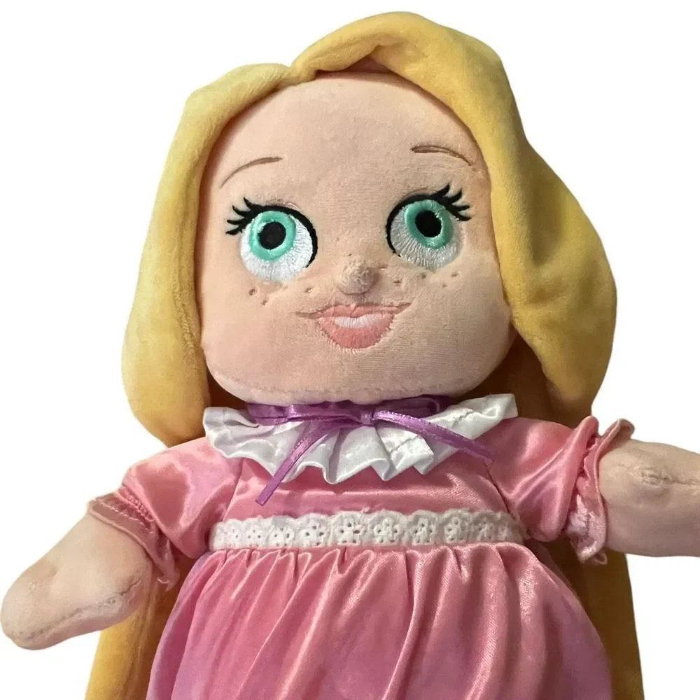Disney Princess Rapunzel Plush Doll‎ Toy Approx 12” Fabric Hair No More Tangles